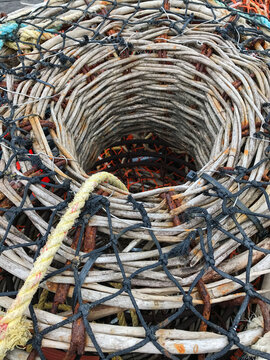 Cray and Lobster pots at coastal town