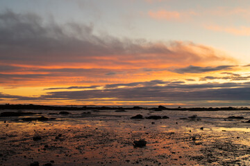 Landscape view at sunrise in the Bic national park, Canada