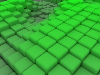 Abstract background from green toy blocks