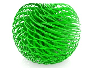 Abstract shaped green ball