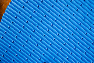 blue pattern background. surface stripe of plastic wallpaper.