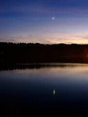 Night River with Planet Venus