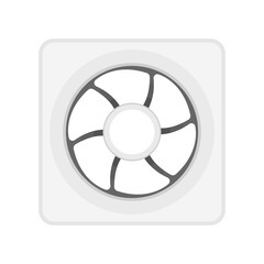 Ventilation fan vector. Ventilation fan on white background.