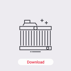 Car radiator icon isolated on background. Cooler symbol modern, simple, vector, icon for website design, mobile app, ui. Vector Illustration