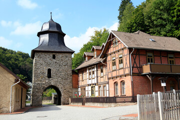 Fototapeta na wymiar Das Rittertor von Stolberg. Stolberg, Sachsen-Anhalt, Deutschland, Europa