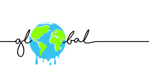 SOS CO2 Save the world. Stop global warning. No more plastic. planet, ocean pollution. Funny flat vector sign. Eco concept, plasic bag, bottle or packing. Drought, melting earth climate change concept