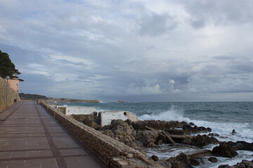 Fototapeta na wymiar Sea view at the coast of Cala Ratjada, Majorca, Spain.