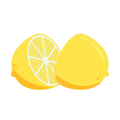 Lemon cartoon vector. Lemon on white background.