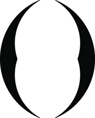 black and white circle