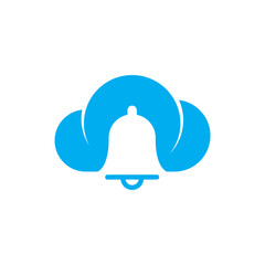 cloud notification logo design vector