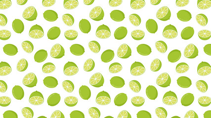 Lime pattern wallpaper. Lime vector on white background.