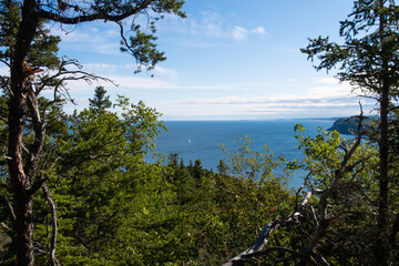 Fototapeta na wymiar Beautiful view over the estuary in the Bic national park, Canada