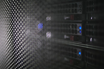 Research supercomputer in a server room
