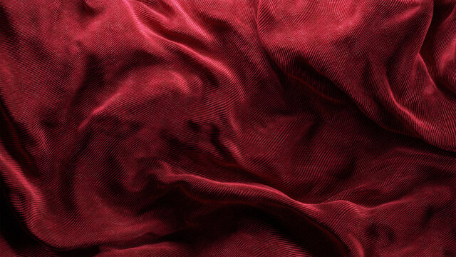 Red corduroy fabric