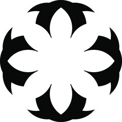 black and white flower