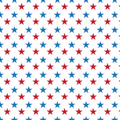 Vector Star patriotic American pattern design. Blue and Red Star Pattern design. happy Independence day background