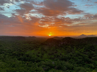 sunset in the mountains