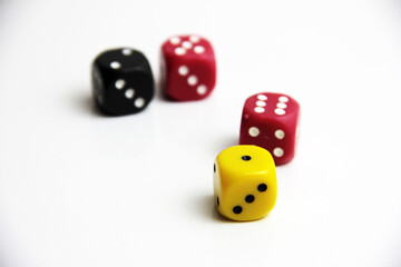 decorative and colorful cube dice