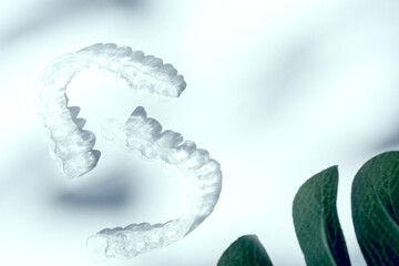 Modern tooth transparent aligners or braces