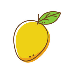 Mango vector. mango on white background. symbol. logo design.