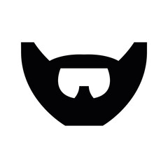 Isolated black beard