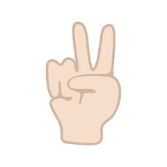 Peace hand gesture