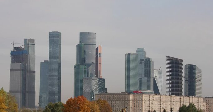 Skyscrapers in the Moscow city