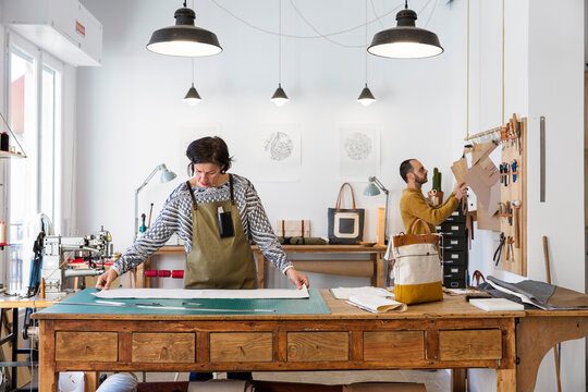 Leather and fabric workshop
