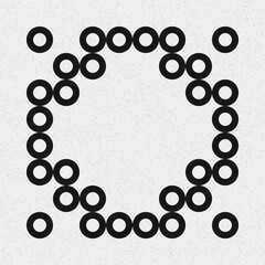 Abstract Cross Pattern Dots Logo generative computational art illustration