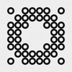 Abstract Cross Pattern Dots Logo generative computational art illustration