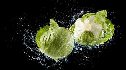 Freshy cabbage washing