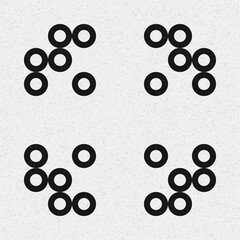 Abstract Cross Pattern Dots Logo generative computational art illustration