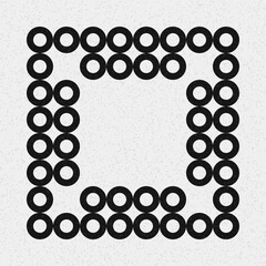 Abstract Cross Pattern Dots Logo generative computational art illustration