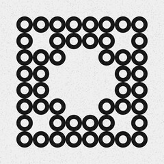 Abstract Cross Pattern Dots Logo generative computational art illustration