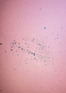 Abstract spangles decorated pink wall