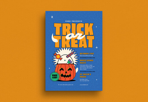 Trick or Treat Event Flyer Layout