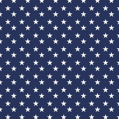 Vector star Blue Background. USA flag seamless pattern design. Happy Memorial day Vector illustration