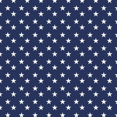 Vector star Blue Background. USA flag seamless pattern design. Happy Memorial day Vector illustration
