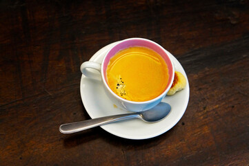 Brazilian coffee cup on table