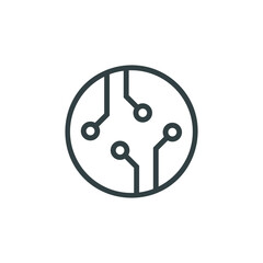 Circuit board, technology icon, vector illustration. Technology - vector logo template for corporate identity. Abstract chip sign.