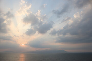 Obraz premium Beautiful sunset at Okoshiki Kaigan, Uto, Kumamoto, Kyushu, Japan