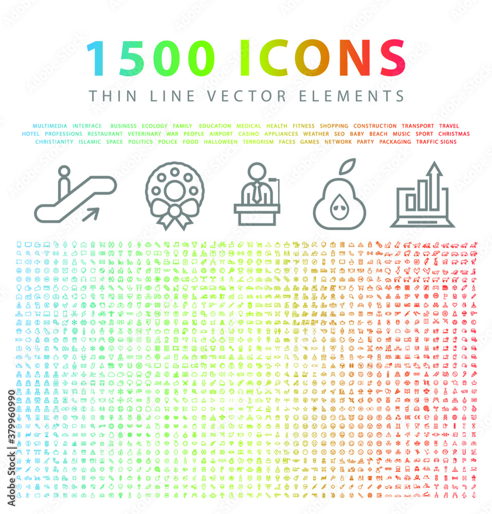 Poster set of high quality universal icons on with background . isolated vector elements