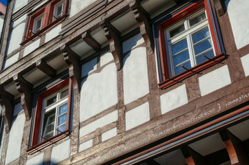 Obraz premium Romantische Fachwerkfassade in Bad Münstereifel
