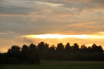 Sunset at Plérin in Brittany