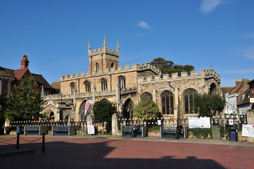 Fototapeta na wymiar All Saints' Church, Market Square, Huntingdon, England