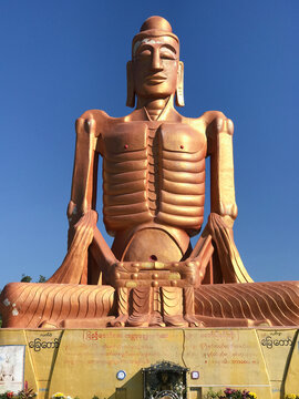 Skinny Buddha statue in Mandalay, Myanmar
