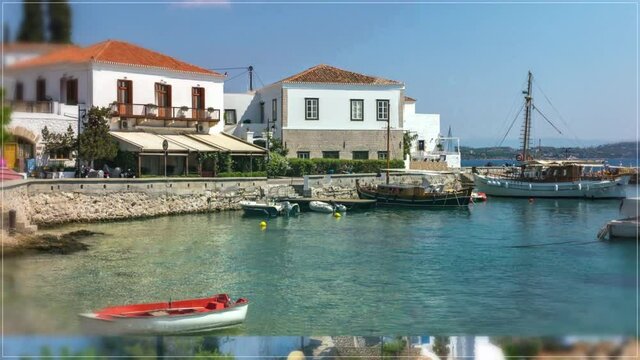 Parallax Intro Slideshow travel presentation of Spetses island, Greece