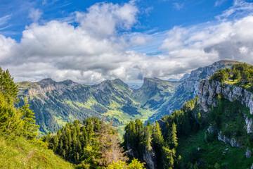 Fototapeta na wymiar a few summer hiking impressions from the famous Niederhorn region in the Swiss Alps