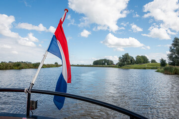 The centuries-old river Reitdiep in the Province of Groningen, a river that flows from the city to the Wadden Sea