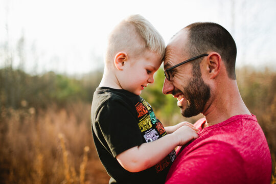 Father and Son playing